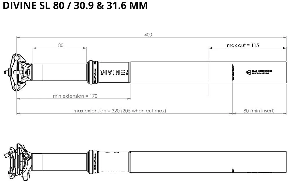 BikeYoke Tija De Sillín Divine SL 31.6 Vario Telescópica | Bike-Discount - Imagen 6