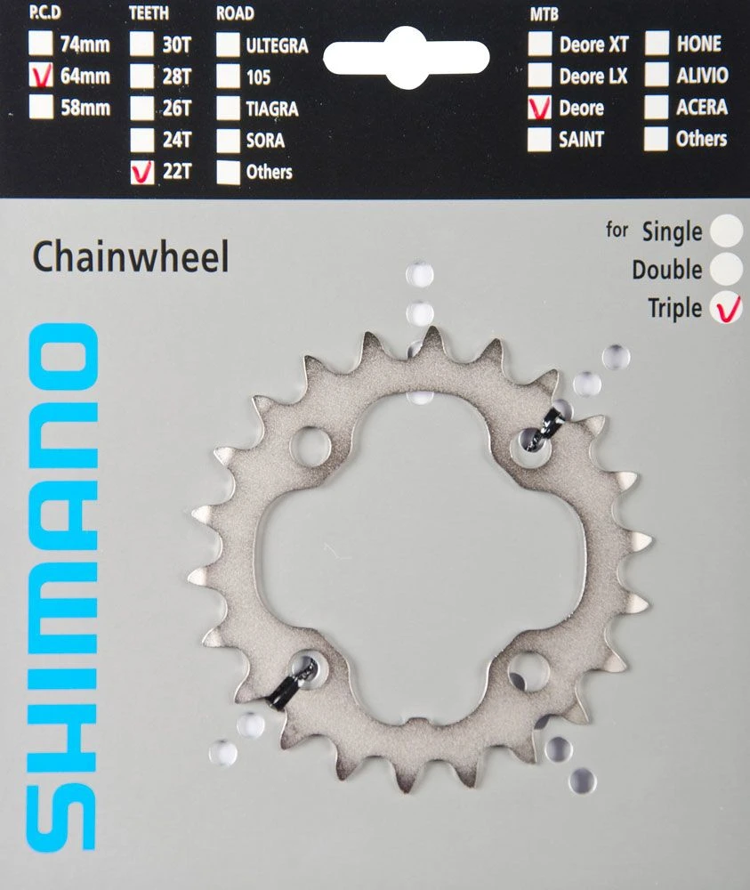 Shimano Plato DEORE Para FC-M590/591/532 22 Dientes 9 Velocidades | Bike-Discount